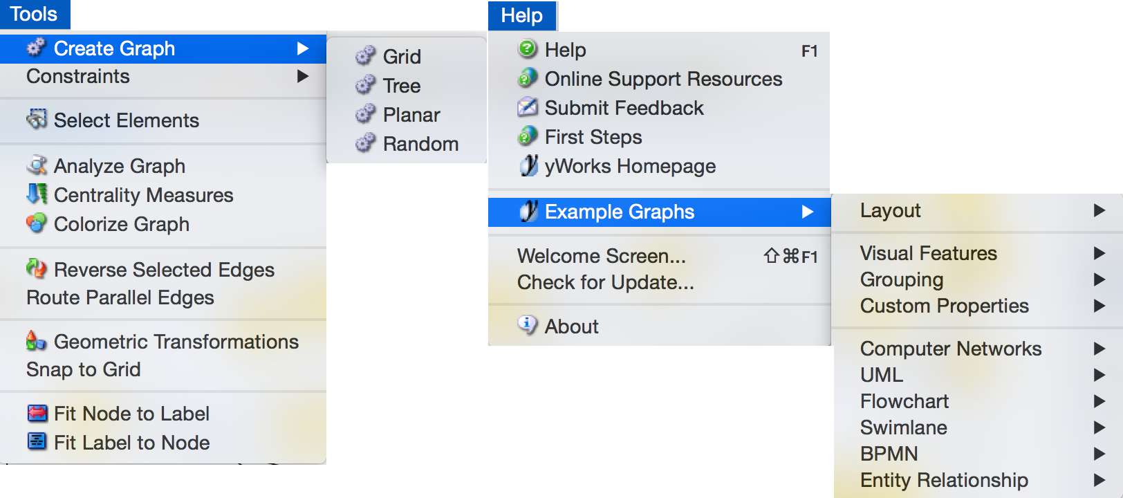 工具菜单&帮助菜单