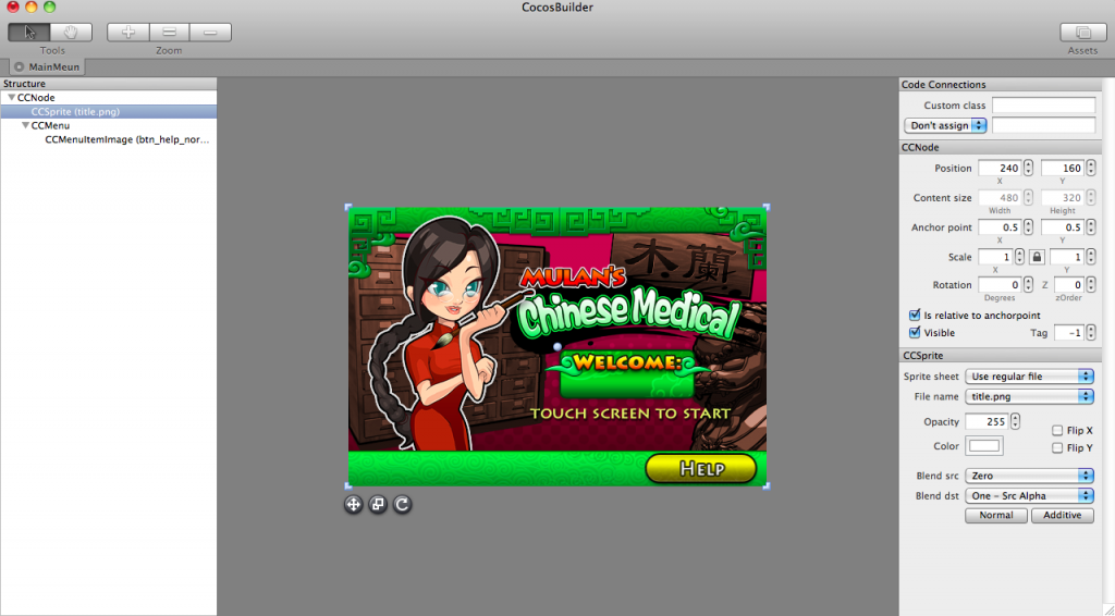 CocosBuilder工具使用（包仔的个人经验）