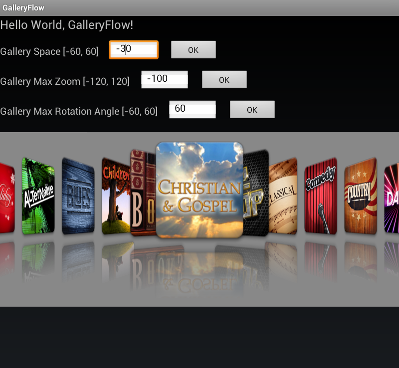 Android gallery 3D效果