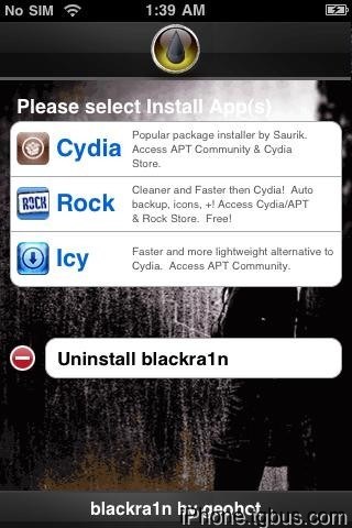 iPhone/iPod touch全系列越狱软件黑雨blackra1n RC1使用