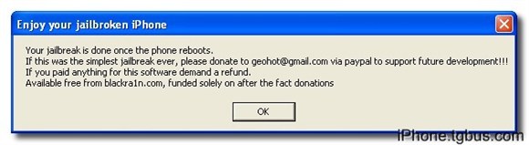 iPhone/iPod touch全系列越狱软件黑雨blackra1n RC1使用