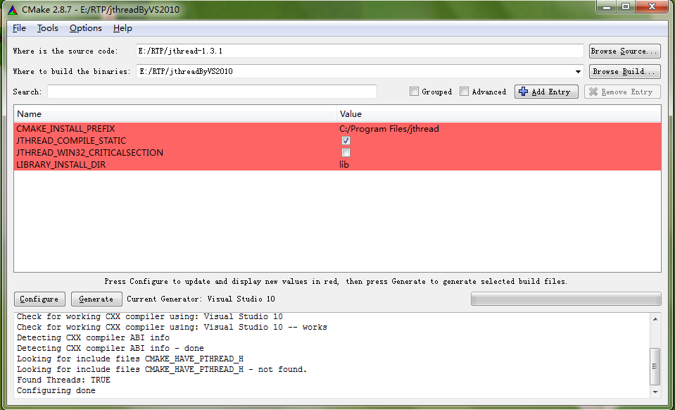 VS2010 下RTP开源协议库JRTPLIB3.9.1编译