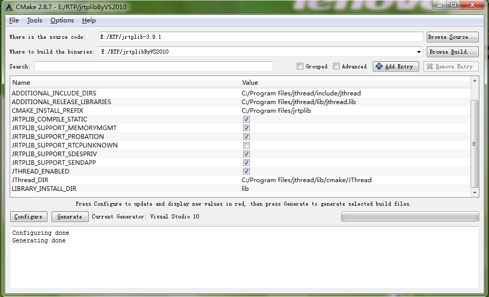VS2010 下RTP开源协议库JRTPLIB3.9.1编译