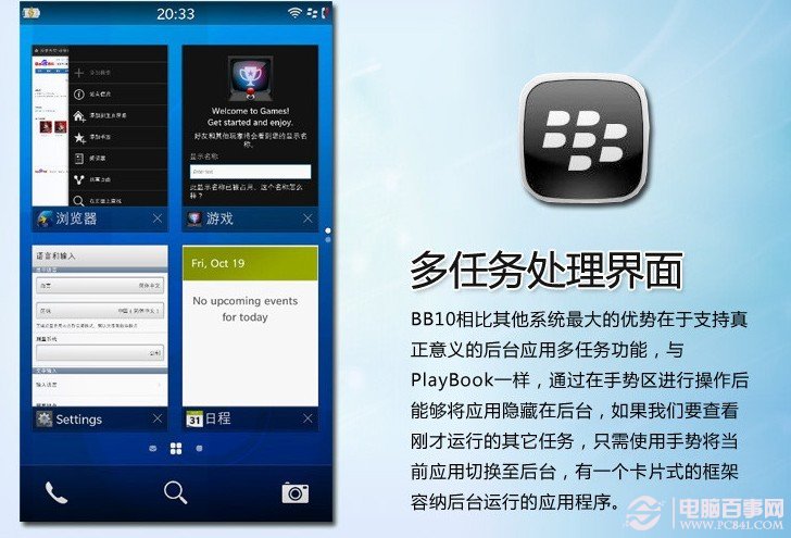 BB10系统实现了真正后台应用多任务