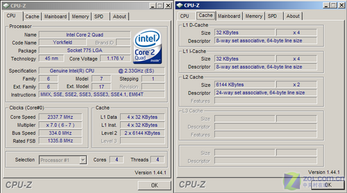 Intel45nm入门级现身 E8100/Q9100首测 