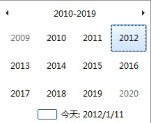 MonthCalendar的mousedown方法选择日期