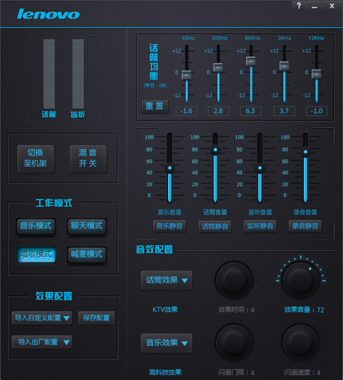 图4 联想UC20控制面板
