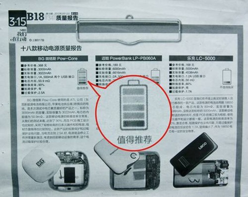 大浪淘沙验真金 电小二等18款移动电源质量报告 