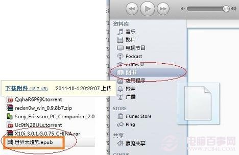把下载的电子书放入图书目录下