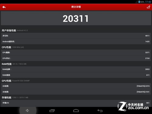 安兔兔V4.0.1跑分20311