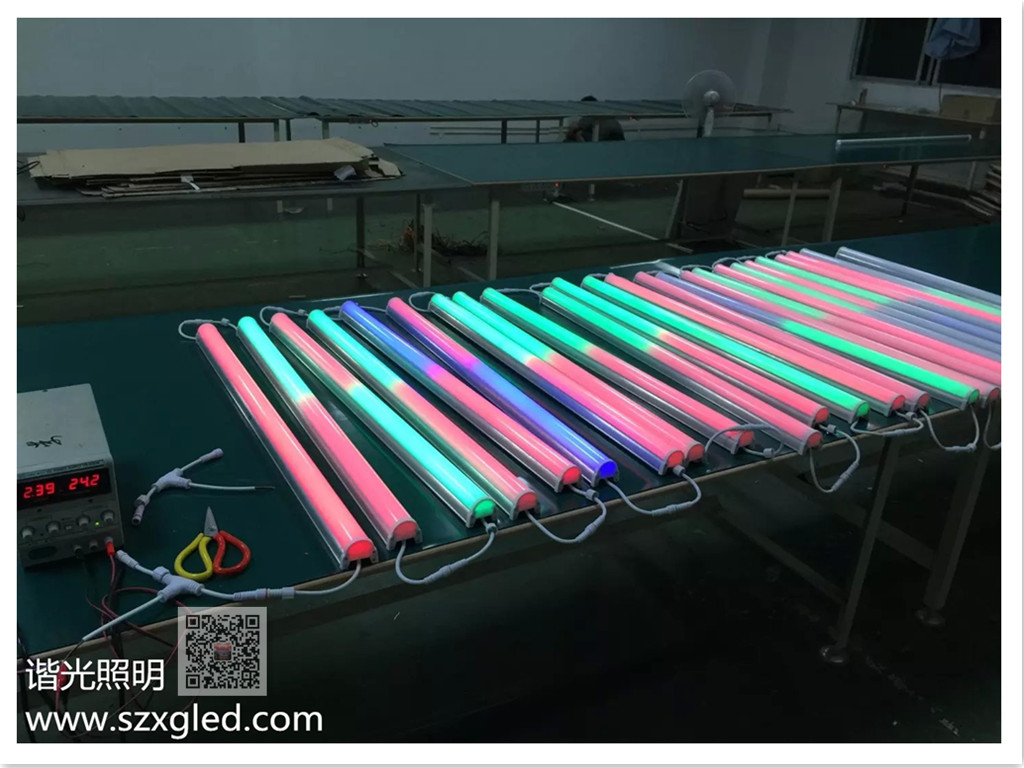护栏管控制器接线图?孔雀?七彩护栏管 数码管七彩 led护拦管内控24V