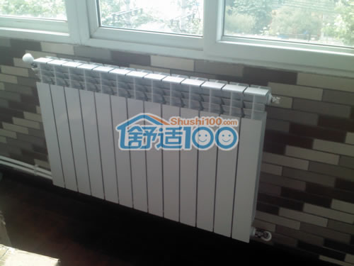 铝制暖气片安装图