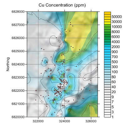 surfer绘制等值线图_地质学软件surfer教程_surfer