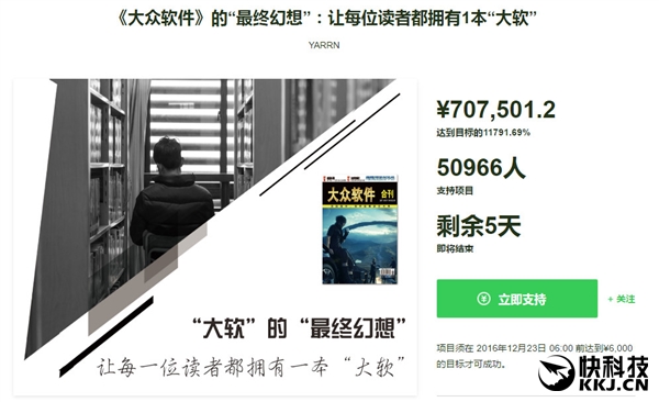 《大众软件》众筹逆天：免费送2014年至今电子版