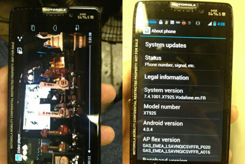 大屏新刀锋 摩托罗拉RAZR HD真机曝光