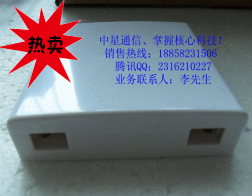 两口光纤信息桌面盒
