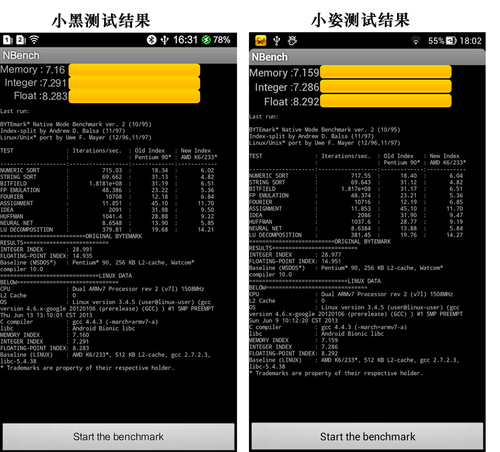 四、性能跑分PK