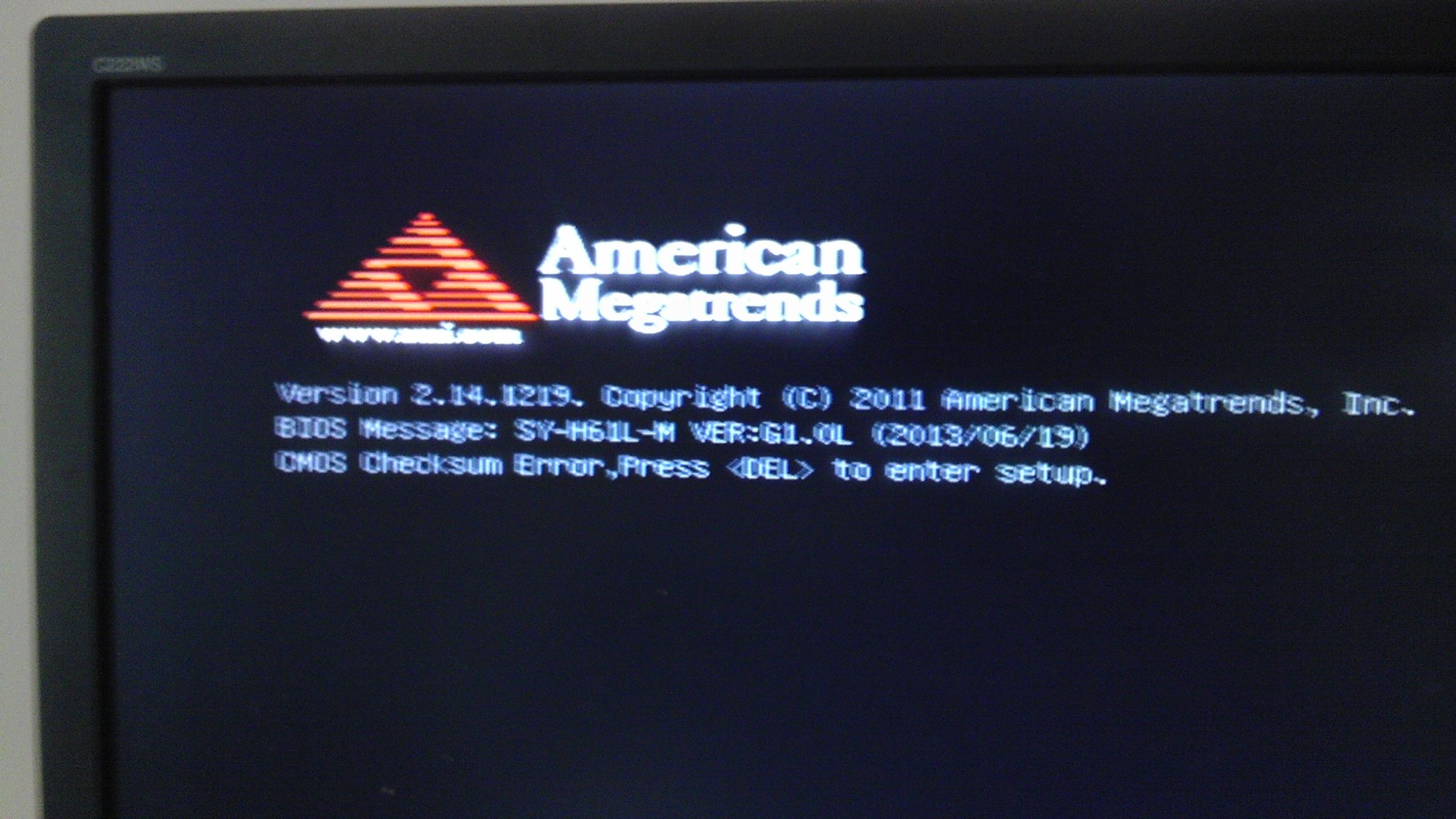 cmos checksum error-defaults loaded_cmos checksum error_segger checksum error