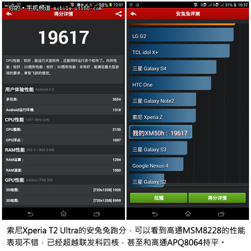 6寸大屏+双卡 索尼Xperia T2 Ultra评测