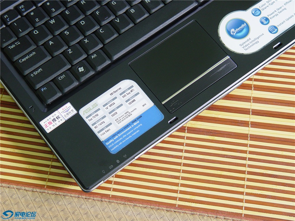 14寸 华硕x81s 酷睿二双核t5750 2.00ghz 1g 250g 9300独...