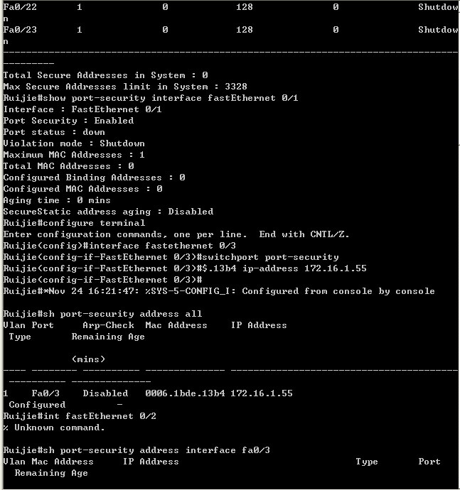 静态路由配置命令_configure terminal_fastethernet