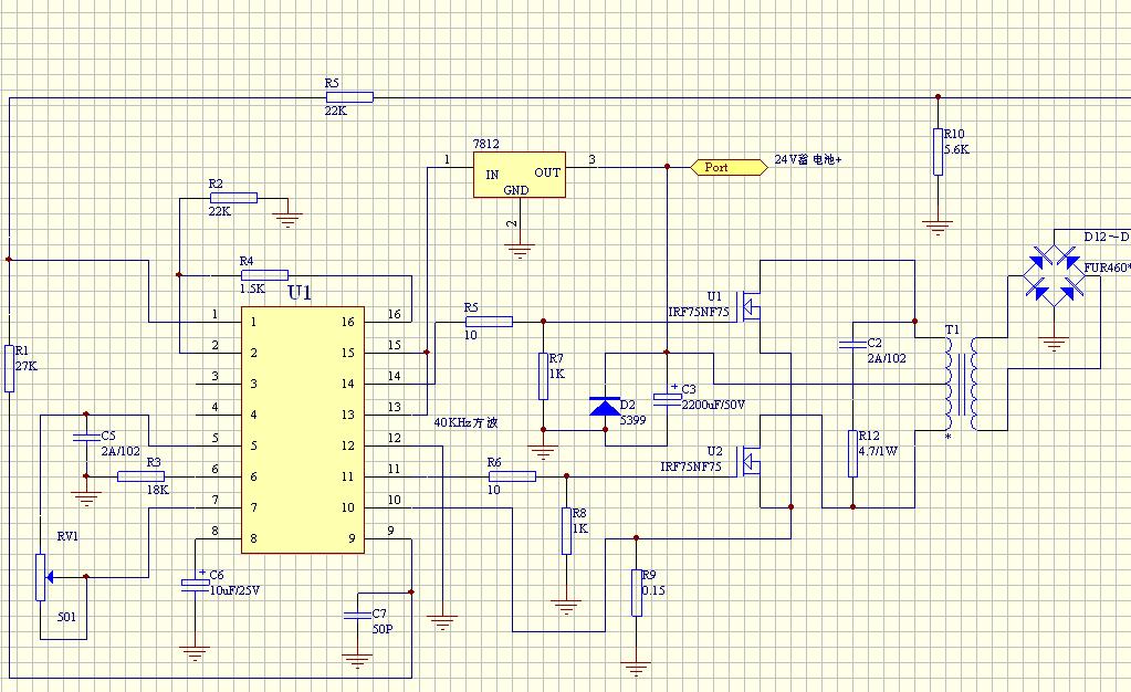 各位高手帮我解决这个SG3525升压电路问题?