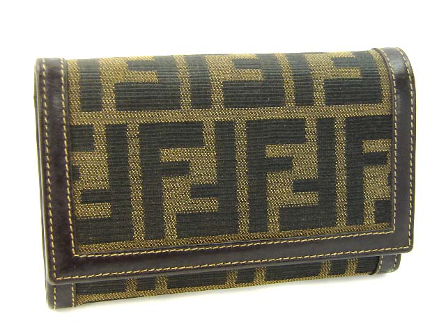 fendi caked pattern canvas x fendi leather l shaped ...
