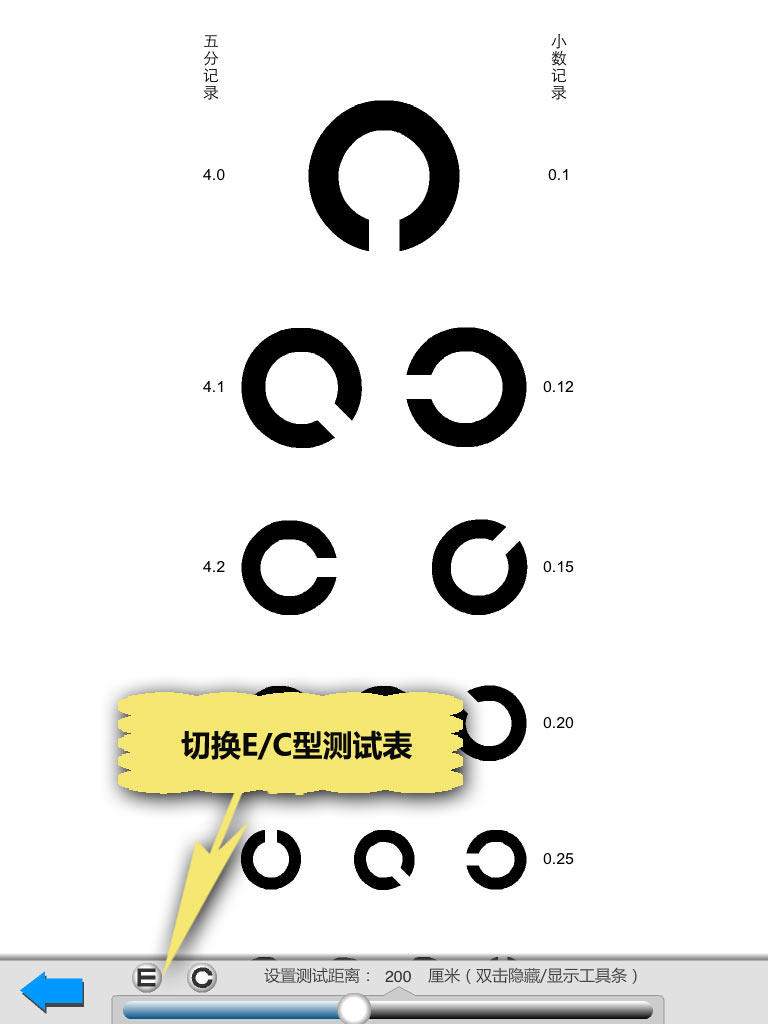 手机测视力图0.5米_测测你的视力有多强_测视力