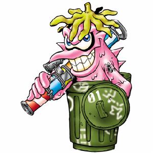 垃圾桶兽_智能垃圾桶_数码宝贝最弱的究极体