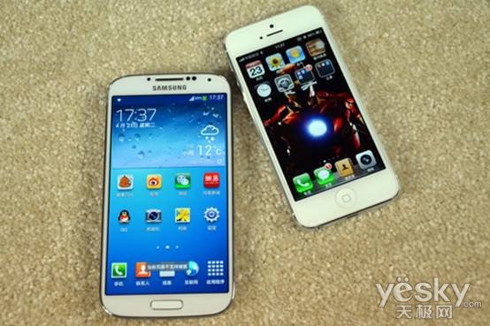 三星S4对比iphone 5