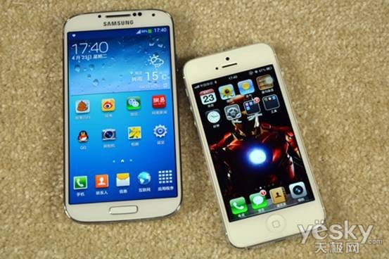 三星S4对比iphone 5