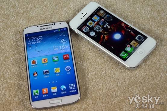 三星S4对比iphone 5