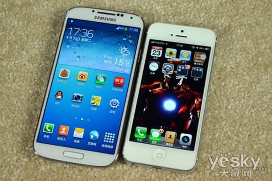 三星S4对比iphone 5