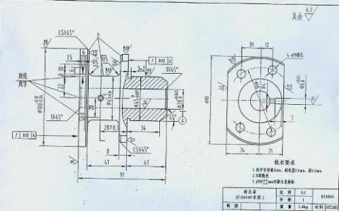 ca6140法兰盘课程设计_ca6140法兰盘毛坯图纸_ca6140法兰盘831004