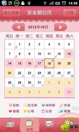 女人安全期计算_安全期计算软件_月经安全期计算器