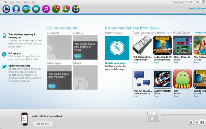 Nokia Suite(诺基亚套件)截图
