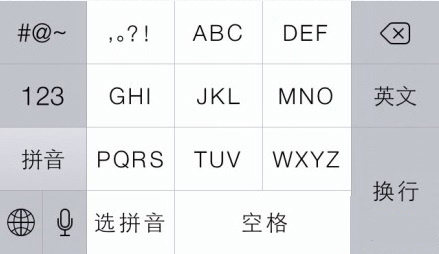 ios7 九宫格输入法
