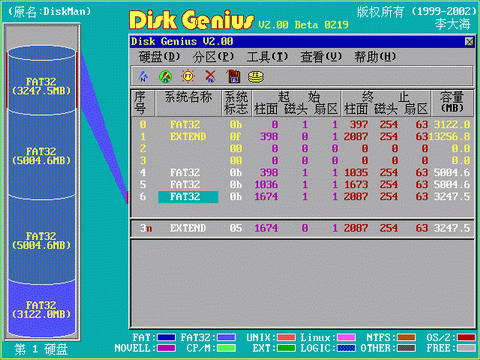 Diskgen教程：对硬盘分区图解