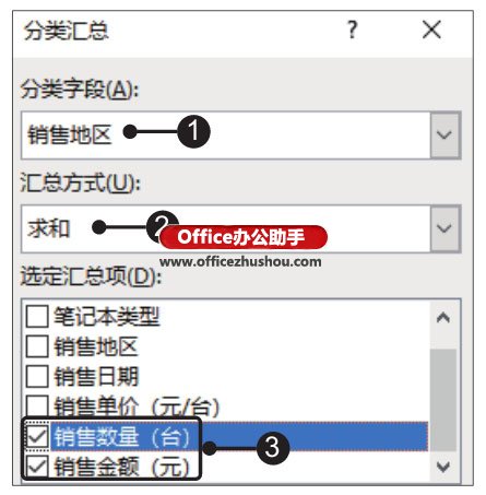 Excel2019中使用分类汇总功能实额，如图所示。</p><p><img src=