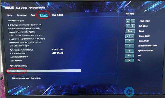 选择Secure Boot