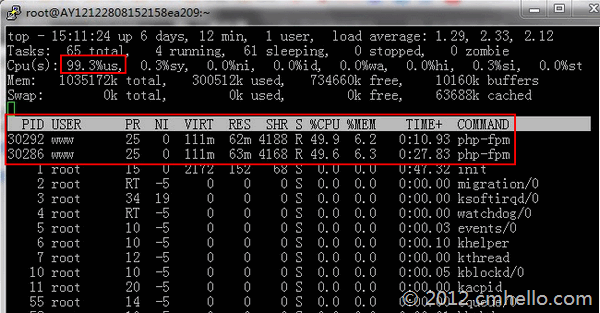 php cpu占用率高