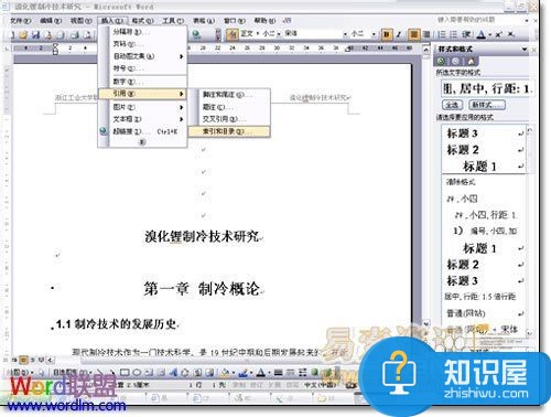 word2003怎样设置自动生成目录 word2003自动生成目录设置办法教程
