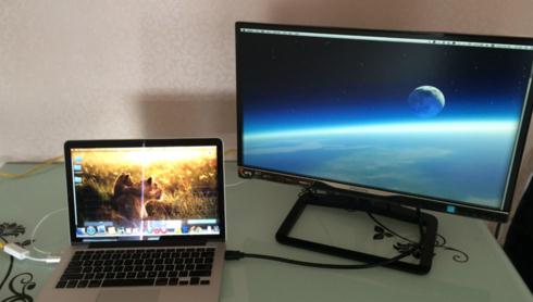 MAC电脑多屏显示的设置方法，可以左右上下互换