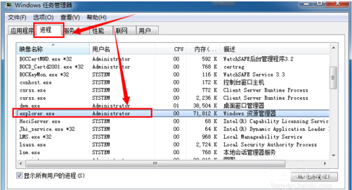 电脑开机后不显示桌面只有鼠标