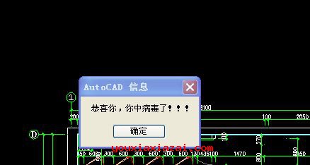 中了CAD病毒后的症状截图