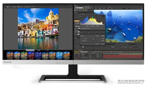 飞利浦显示器两个接口
