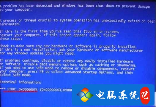 蓝屏代码0x000000f4 Win7蓝屏代码0x000000f4修复方法