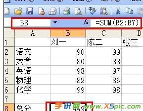 excel表格中使用求和函数的方法