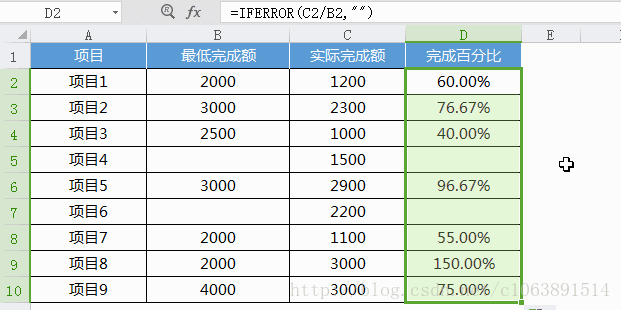 excel表格中的函数