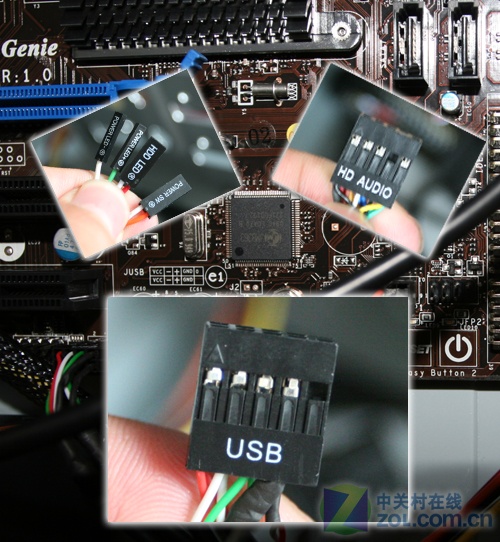 一定要插准了 机箱接线和主板如何相连 